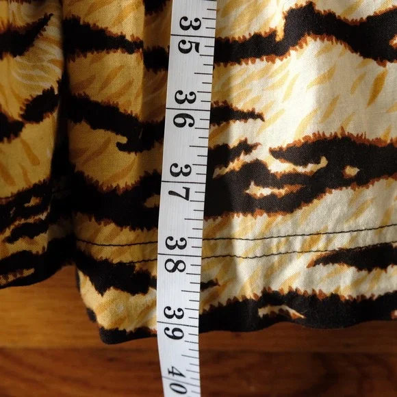 D&G Dolce & Gabbana Tiger Print Utility Cargo Mini Dress IT 42 Brown Yellow Y2K - Picture 8 of 12